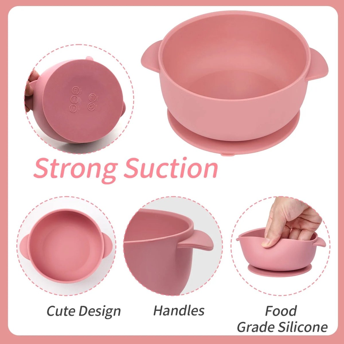 Lunivay Silicone Baby Bowl Set | BPA-Free Suction Bowls with Lids