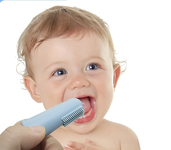 Lunivay Baby Finger Toothbrush | Soft Silicone with Suction Cup